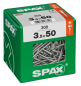 Preview: SPAX Universalschraube, 3,5 x 50 mm, 300 Stück, Teilgewinde, Senkkopf, T-STAR plus T20, 4CUT, WIROX, 4191010350496